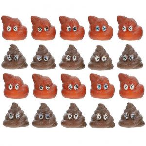 20 Pcs Jouets &Eacute;ducatifs Enfants Faux Chien Caca Nouveaut&eacute; Jouets Caca Jouets D&eacute;licat Jeu Lancer Caca Jouets Flottant Faux Caca - Neuf