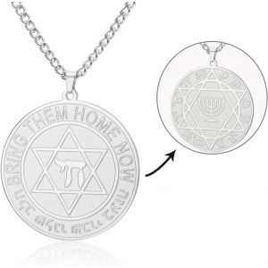 Tianyi-Collier &Eacute;toile De David Avec Pendentif &Eacute;toile Juive H&eacute;bra&iuml;que Chai Hanukah Menorah 12 Constellations Amulette Bijoux Juifs Pour Homme Et Femme - Neuf