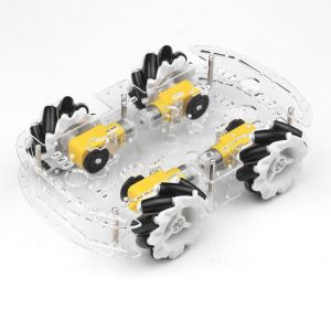 Kit De Bricolage Pour Ch&acirc;ssis De Voiture Intelligent 4wd Plate-Forme Omni-Mobile Double Couche Avec 4 Roues Omnidirectionnelles - Neuf