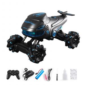 Remote Control Drift Car 4x4 Stunt Car Toy Model Play Vehicle Car LED Rotating Offroad Car Toy Children Electronic Gift-Poignée bleue plus eau - Neuf