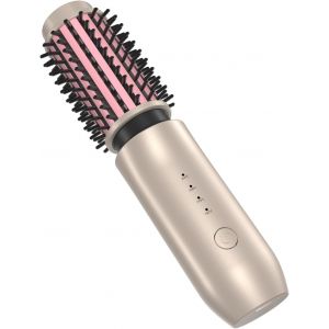 Brosse Thermique Sans Fil, Brosse Chauffante C&eacute;ramique Avec 4 Temp&eacute;ratures R&eacute;glables, Portable Rechargeable Fer &Agrave; Boucler, Brosse Ronde Chauffante Pour Coiffante De Voyage - Neuf