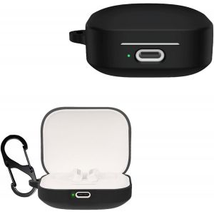 Coque pour Xiaomi Redmi Buds 6 Active, Antichoc en Silicone Souple avec Porte-cl&eacute;s, Anti-Rayures &Eacute;tui de Protection Compatible avec Xiaomi Redmi Buds 6 Active - Noir - Neuf