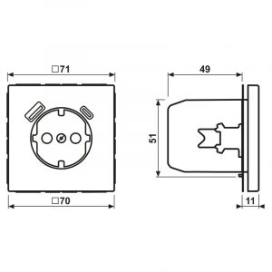 Prise Murale Jung LS990 Avec Ports De Chargement USB A C Doubles (Prise europ&eacute;enne) - LS1520-15CALG - Neuf