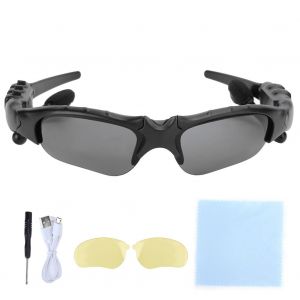 Lunettes De Soleil Intelligentes Bluetooth 5.0 Sans Fil, Lunettes De Conduite De Sport Avec éCouteurs StéRéO (Tournevis Blackyellowglasses) - Neuf