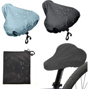 Meimie-2 Housses Étanches Pour Sièges De Yclette,2 Sacs De Rangement,Protection Solaire Pour Selles,Housse Anti-Poussière Pour Coussins (Bleu Ciel,Noir) - Neuf