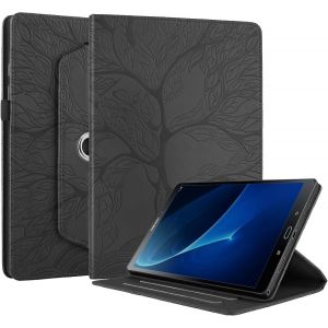 Kal-Coque Pour Samsung Galaxy Tab A6 2016 10.1 Support Rotatif À 360 Degrés Étui Samsung Tab A 10.1 2016 Pu Cuir Housse De Protection Avec Porte-Crayons Galaxy Tab A6 Sm-T580/Sm-T585 Noir - Neuf