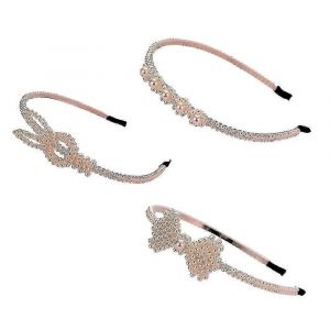 3pcs Blanc Faux Perle Bandeaux Cheveux Mari&eacute;e Cerceau Mariage Cheveux Accessoires Perles Bandeaux - Neuf