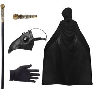 Masque De Docteur De La Peste-Masque R&eacute;tro Rivet Oiseau-Masque Steampunk,Peste M&eacute;di&eacute;vale Docteur M&eacute;decin Masque Long Nez Bec D'oiseau,Halloween Masque Pour Carnaval,Cosplay.[J183] - Neuf