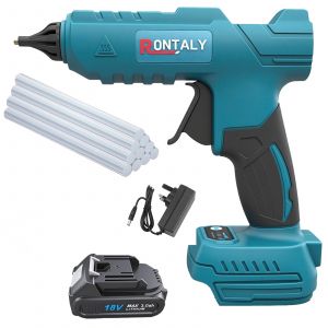 Pistolet &agrave; colle &agrave; chaud sans fil avec 1 paquet de batterie 3000mAh, pistolet &agrave; colle &agrave; chaud de chauffage rapide adapt&eacute; aux petits artisanats bricolage et r&eacute;parations rapides &agrave; la maison - Neuf
