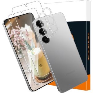 KAL-Lot De Films De Protection D'&Eacute;cran En Verre Blind&eacute; Pour Samsung Galaxy S25 5G, Protection De L'Appareil Photo, Duret&eacute; 9H, Bord 2,5D, Pas De Bulles, Film De Protection D'&Eacute;cran Hd - Neuf