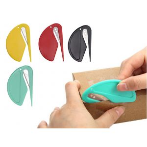 Lot De 3 Ouvre-Lettres En Plastique &Agrave; Lame Dissimul&eacute;e, Couleurs Al&eacute;atoires - Neuf