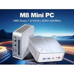 M8-32+1T Mini host, machine 478g, 32GB-64GB, CPU AMD RyzenTM 7 8745HS, CPU3.8 GHz-4.9 GHz, Windows 11, DDR5 4800Mhz, cooling fan, touch screen business laptop, factory direct sales, stable quality - Neuf