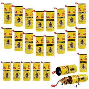 Attrape Mouche, Rouleaux De Papier Tue-Mouches, Papier Tue Mouche Interieur, Rubans Attrape Mouches, 24Pc Papier Tue Mouche Pour Les Moustiques Et Autres Insectes Volants - Neuf
