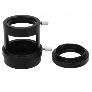 Adaptateur de camera pour lunette d'observation a monture T, tube de montage en alliage d'aluminium avec bague d'adaptation T2 - Neuf