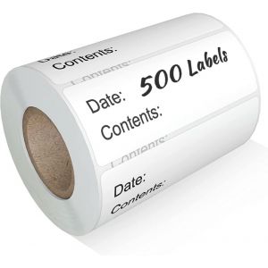 &Eacute;tiquettes alimentaires amovibles (500 pi&egrave;ces, 5 x 2,5 cm) pour cong&eacute;lateur, bo&icirc;tes et bocaux Mason - Neuf