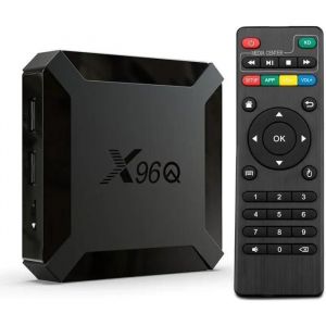 Boitier iptv Box tv Android 10.0 boitier Tv 4K HD X96Q 1G+8GO ROM box Android Tv Wifi 2.4G H313 CPU Cortex A53 Lecteur Multimédia - Neuf