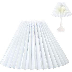 Abat Lampe Chevet, Abat-Jour Lampes Table Lampe, Abat Jour Clip, 160mm Jour Mural pour Abatjour sur Pied Plafond Chambre Lustre, Abat-jour à Clipser pour Lustre pour Bougeoir Lampe de Chevet, Blanc - Neuf