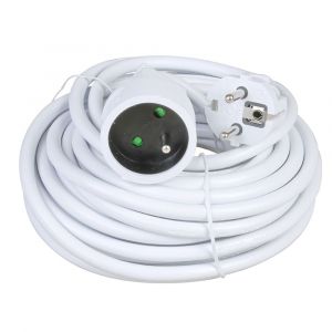 Rallonge &Eacute;lectrique 10m &ndash; 3500W 220-240V | Blanche Int&eacute;rieur - Neuf