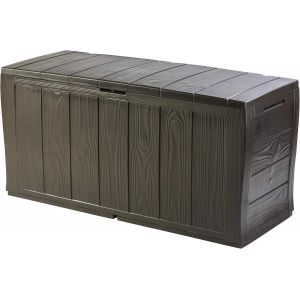 Ulteronixshop-Sherwood Coffre de Rangement ext&eacute;rieur en Plastique, 117 x 45 x 57.5 cm &iquest; Marron - Neuf