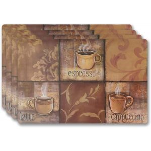 ERYI-Popular Home 947953 Lot De 4 Sets De Table Motif Carreaux De Café - Neuf
