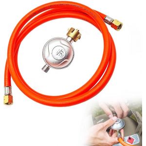 ASFASFq-Régulateur De Gaz 50 Mbar, Detendeur Propane, Détendeur Butane Réducteur De Pression, Détendeurs Et Gaz De 150cm De Long Tuyaux De Gaz pour Barbecue, Cuisinière à Gaz, Barbecue, Camping - Neuf