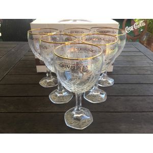 Grimbergen Lot De 6 Verres A Biere 50cl Nouveau Modele Superbe - Neuf