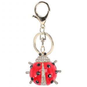 Strass Porte-Cl&eacute;s Adorable Coccinelle Porte-Cl&eacute;s Sac Suspendu Pendentif Cl&eacute; Pendentif - Neuf