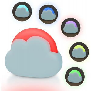 Veilleuse Nuage Led - Avec 6 Couleurs Changeantes Et Minuterie, Lampe De Nuit Portable Rechargeable, Cadeau Fille Naissance B&eacute;b&eacute; Maternit&eacute; (Bleu) - Neuf