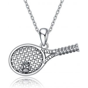 Asas-Bijoux Tennis Argent Sterling Raquette Tennis Collier Pendentif/Bracelet/Boucle D'oreille Cadeaux Sport Pour Femme Homme Fille Garçon - Neuf