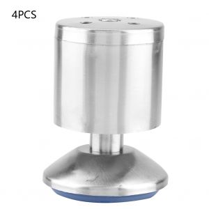 Lot de 4 pieds de meuble reglables en hauteur en acier inoxydable pour table et canape (50 x 80 mm) - Neuf