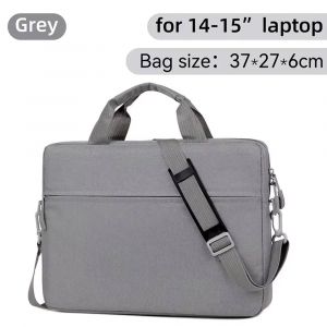 Nouveau sac pour ordinateur Portable 14 15.6 pouces &eacute;tui pour ordinateur Portable pour Macbook Air Pro tablette &eacute;tanche Portable voyage transportant PC sac &agrave; mainGRIS - Neuf