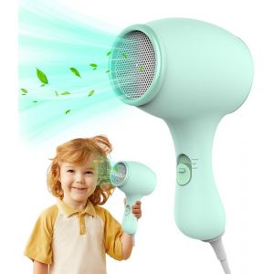 Kalanka-Mini Seche Cheveux, Portable Seche Cheveux Voyage 550w, Seche Cheveux Enfant, Faible Bruit Seche Cheveux De Voyage Avec 3 Températures, Silencieux Et Léger Petit Seche Cheveux - Neuf