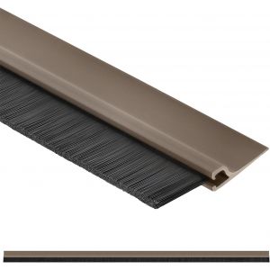 Joint à brosse-100 cm-Marron-Autocollant-Bande d'étanchéité-Brosse-Boudin de porte - Neuf