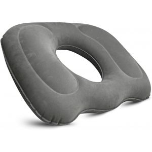 KALANKA-Oreiller orthopédique Gonflable, Oreiller de siège orthopédique, Oreiller de siège hémorroïdaire pour Les hémorroïdes, Les douleurs du Coccyx, l'inflammation(Grey) - Neuf