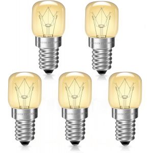 E14 Ampoule Four,Dimmable,Résistante À 300 Degré,Blanc Chaud 2700k,T22 E14 Petite Vis Edison Ampoule Four Pour Four,Micro-Ondes,Lampe À Sel,5 Unité - Neuf