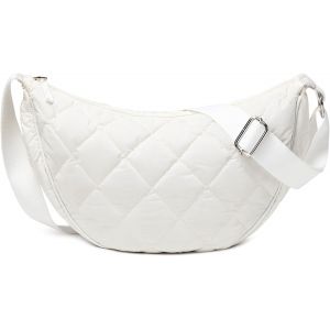 RFCBC-Sac à bandoulière en nylon matelassé léger pour femme et homme - Grand sac à bandoulière - Sac banane Hobo - Neuf