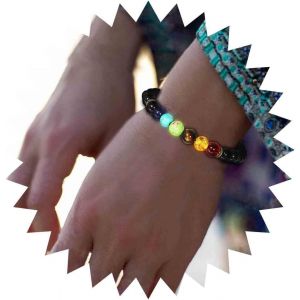 Bracelet En Pierre Volcanique Noir De Lave Bracelet D'esclave Bracelet De Yoga Fait Main En Perles Bracelet En Pierre Naturelle Cha&icirc;ne De Bijoux Cadeau Pour Femmes Et Filles - Neuf