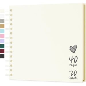 Album De Scrapbooking 20,5 X 20,5 Cm Avec Papier Kraft &Agrave; Couverture Rigide,Album Photo De 20 Feuilles,Album M&eacute;moire Pour Famille,Mariage.[P12] - Neuf