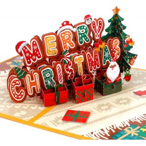 Pop Up Cartes de No&euml;l 3D Joyeux No&euml;l Cartes de Voeux 2022 Cartes de no&euml;l faites &agrave; la Main Popup de No&euml;l, des Cartes avec Enveloppe et l'&Eacute;tiquette de Message pour les f&ecirc;tes de No&euml;l, Vacances, Cadeau - Neuf