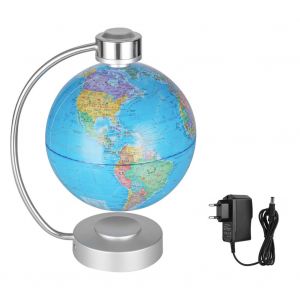 Globe flottant a levitation magnetique de 20 cm, decoration de bureau, cadeau educatif, prise UE 110 V-240 V - Neuf
