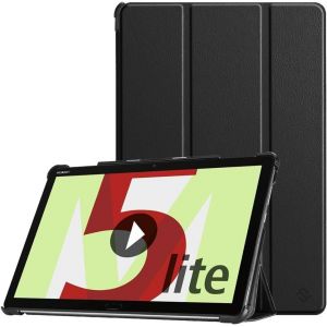 ERYI-Coque Pour Huawei Mediapad M5 Lite 10 10.1 Pouces 2018 - Étui Ultra-Mince Et Léger Housse De Protection Cover Protection Avec Fonction Sommeil/Réveil Automatique, Noir - Neuf