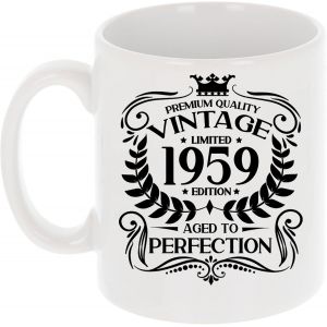 Tasse &Agrave; Caf&eacute; Vintage 1959 Pour Homme Ou Femme - Cadeau Pour Les Amateurs De Caf&eacute; - Tasse &Agrave; Th&eacute; Pour Les 66 Ans - Tasse &Agrave; Caf&eacute; Amusante - Cadeau Pour Homme Ou Femme - Neuf
