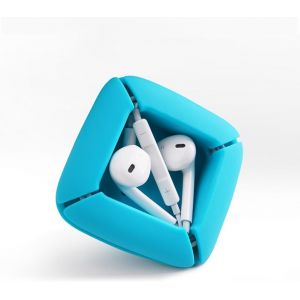 &Eacute;couteurs Cordon Wrapper &Eacute;couteurs Cordon Enrouleur &Eacute;couteurs Enrouleur Bo&icirc;te De Rangement Prise De C&acirc;ble &Eacute;tui De Protection Bleu T&eacute;l&eacute;phone Portable &Eacute;couteurs Cordon Wrap - Neuf