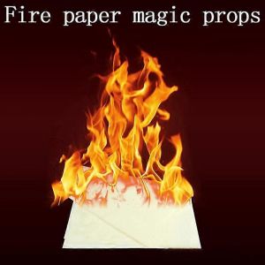 5pcs 20 * 25cm Fire Paper Flash Flame Paper Fire Paper Magic Props Effect Shock - Neuf