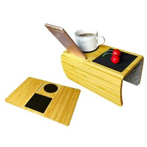 Ensemble tablette pour accoudoir de canap&eacute; - Porte-collation et porte-boissons pliable - Neuf