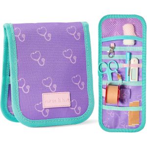Pochette Infirmiere pour Blouse Purple STETHOS-Pochette Aide Soignante Personnalis&eacute;|Infirmiere Accessoires. Espace pour Ciseaux Infirmier. Cadeau Infirmiere|Mat&eacute;riau Imperm&eacute;able - Neuf
