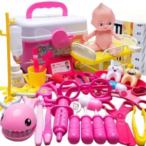 C Malette docteur enfant 54PCS jouets de dentiste pour enfants kit de m&eacute;decin jouets trousse de m&eacute;decin enfants jeu d'imitation - Neuf