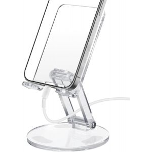JGD-Support r&eacute;glable en acrylique pour t&eacute;l&eacute;phone portable (transparent) - Neuf