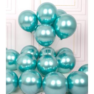 Ballon Vert Métallique Hélium: Lot de 50 Ballons Anniversaire Vert Foncé 30cm Ballons de Baudruche en Latex Homme Garçon Ballon Gonflable Décoration pour Baby Shower Jungle Dinosaure - Neuf