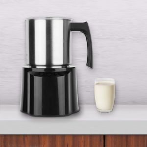 HJLIAN Mousseur a lait electrique antiadhesif, chauffe-lait chaud ou froid (prise UE) - Neuf